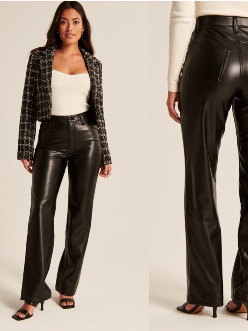 NEW: Express Black Buttery Soft Chic Leather Pants - Picture 4 of 13